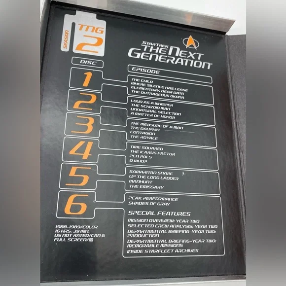 Star Trek The Next Generation Season 2 DVD 2002 6 Disc Set Booklet Paramount - Picture 3 of 11